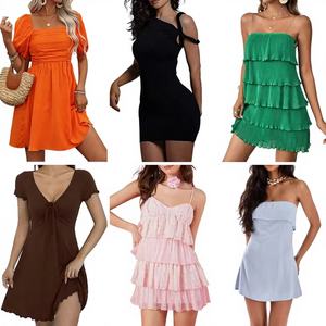 Vêtements d'été pour femmes, robes décontractées, t-shirts, sans marque, Fujian, Chine, stock en gros, taille unique, prix bas, livraison aléatoire - Product Image 2