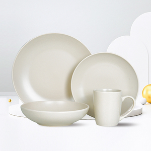 Pháp gốm ăn tối Bộ đồ ăn đặt cổ điển sứ màu hồng 16 cái Bộ đồ ăn - Product Image 3