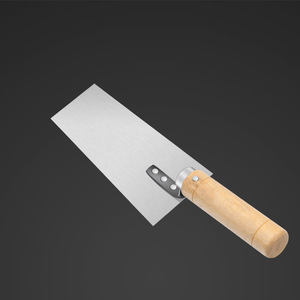 Couteau à plâtre avec dents, outil de maçonnerie pour le plâtrage des murs, manche en bois, lame en acier au manganèse, design rectangulaire - Product Image 4