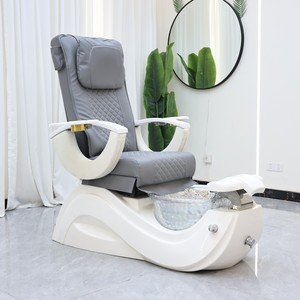 High Quality Nail Salon Equipment <b>Led</b> Light Massage Foot Spa Chair Electric Massage Spa Pedicure Chair With Basin - Product Image 1