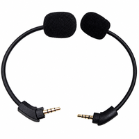 Mikrofon pengganti boom fleksibel berkualitas tinggi 3.5mm 4 kutub berlapis emas untuk headset gaming Kingston Cloud RevolverS.
