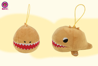 Vente en gros de porte-clés en peluche Dragon moelleux et écologique de 3 pouces avec plusieurs styles pour décorer les machines à griffes et les boîtes aveugles