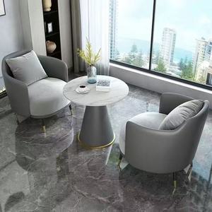 Minimalist <b>Light</b> Luxury Single Sofa Chair Set for Hotel <b>Lounge</b> Property Sales Consultation Beauty Salon Reception - Product Image 4