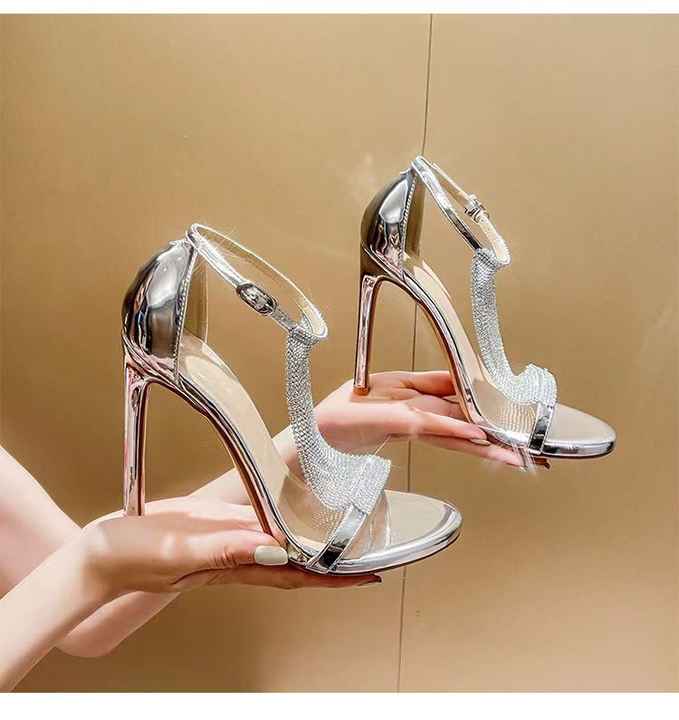 Women's Summer Comfortable Sexy Temperament Crystal Heels