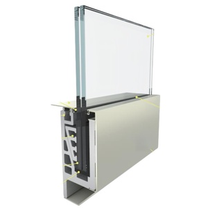 Aluminum Glass Balcony Railing System 6000 Series T351 T851 Alloy <b>Profile</b> with Tempered Glass for Glass Wall Application - Product Image 2