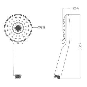 Cabezal de ducha de mano negro mate con función de burbujas para el cuidado femenino, material ABS seguro, portátil, función de lluvia - Product Image 3