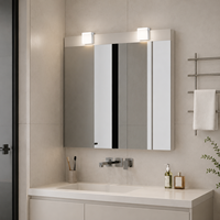 Applique murale LED carrée minimaliste à faisceau haut/bas pour miroir de salle de bain et décoration de couloir