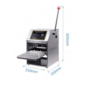 Manual Driven Semi Automatic Impulse Sealing Machine <b>Gear</b> Plastic Takeout Food <b>Boxes</b> Commercial Packaging Film Fast Food - Product Image 2