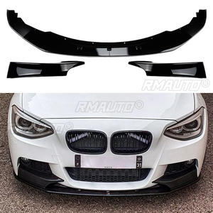 4 pièces Lame de séparateur de pare-chocs avant, couvercle de protection pour BMW Série 1 F20 F21 M Sport 2011-2015 118i 120i Noir brillant - Product Image 1