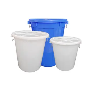 水和液体储存塑料桶重型白色塑料容器带盖