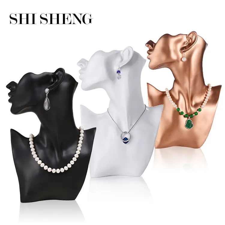 SHI SHENG Hot Selling Earring Stand Display Resin Bust Body Mannequin Jewelry Display for Earrings Necklace Storage