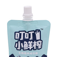 Boissons lactées probiotiques Clean Label en sachets souples avec bec verseur, bouchon refermable, remplissage aseptique, fermentées, pour la santé intestinale, à durée de conservation prolongée