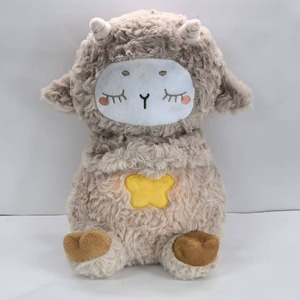 Jouets en peluche mouton brun électrique respirant, chantant et lumineux, populaires et en promotion, pour apaiser le sommeil des bébés, personnalisables - Product Image 1