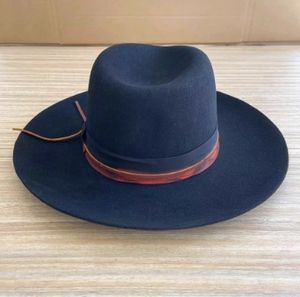 A111504 Chapeau en feutre 100 % laine australienne, vente en gros, chapeau à large bord, style décontracté, unisexe, pour fêtes - Product Image 4