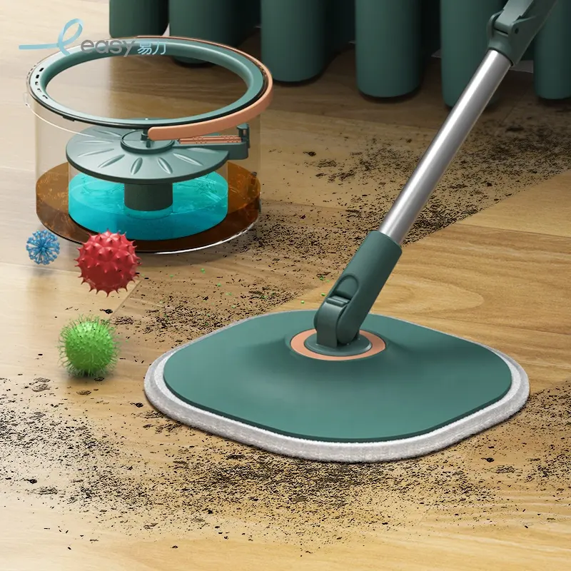 Factory Wholesale Fashion Round New Clean Dirty Water Separated Spin Flat Mop For House Floor Cleaning