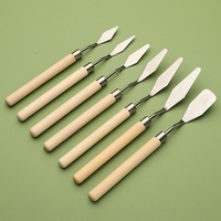 Couteau à palette Source Spot 7-Log avec manche en bois, outil d'art essentiel pour la peinture à l'huile, le modelage de l'argile, grattoir en acier, fournitures d'art