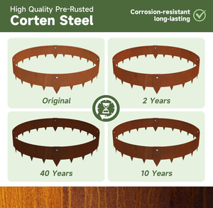 Factory Customization Corten Steel Flexible Lawn <b>Edge</b> Raised Grass Bed Garden <b>Edge</b> Lawn Border Landscape Retaining Wall - Product Image 4