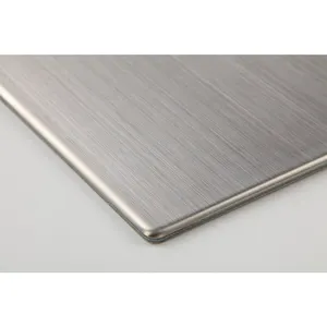 Cubierta de diseños modernos para armario de cocina en panel compuesto de aluminio o espejo de acero inoxidable en laminados decorativos
