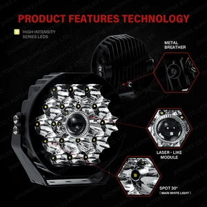 7 pouces haute puissance rvb LED brouillard/feu de conduite pour JEEP UTV voiture-nouveau projecteur Laser diurne IP68 4X4 pour Bronco Grill - Product Image 4