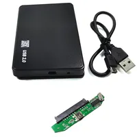 USB 2.0 Plastik Kecepatan Tinggi Hard Disk Drive HDD Enclosure 2.5 "Box 1TB Caddy Sistem Penyimpanan Eksternal untuk Casing SATA HDD 2.5 Inci