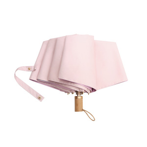 <span class=keywords><strong>Parasol</strong></span> pliant manuel de voyage à double couche, résistant aux UV, super résistant au soleil, anti-vent, avec cadre en aluminium <span class=keywords><strong>noir</strong></span> et poignée en <span class=keywords><strong>bois</strong></span> - Product Image 4