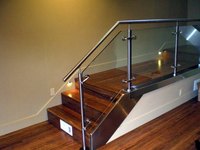 Rampe en verre minimaliste élégante - Garde-corps en verre trempé élégant pour escalier moderne, terrasse et balcon