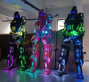Disfraz de Robot LED <span class=keywords><strong>para</strong></span> Caminar sobre Zancos, Disfraz de Robot <span class=keywords><strong>para</strong></span> <span class=keywords><strong>Carnaval</strong></span> y Cosplay, Disfraz de Actuación con LED de Colores en Venta - Product Image 4