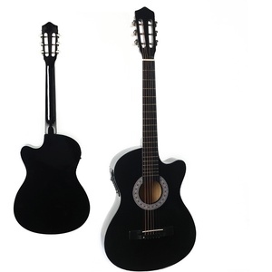 <span class=keywords><strong>Guitarra</strong></span> Electroacústica Folk <span class=keywords><strong>de</strong></span> 38 Pulgadas con Corte, <span class=keywords><strong>Cuerdas</strong></span> <span class=keywords><strong>de</strong></span> Acero y Cuerpo Completo <span class=keywords><strong>de</strong></span> Tilo con Ecualizador - Product Image 1