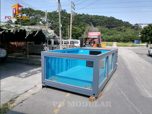 Petite <span class=keywords><strong>piscine</strong></span> extérieure personnalisée semi-enterrée préfabriquée en conteneur d'expédition, <span class=keywords><strong>piscine</strong></span> modulaire de luxe pour enfants, spa chauffé - Product Image 6