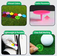 Marqueurs de balle de golf 24 mm en plastique, marqueurs de position de golf colorés et transparents, accessoires pour le marquage des balles de golf
