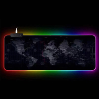 Tapis de souris de jeu LED grand format personnalisé OEM avec base en caoutchouc antidérapante, tapis de clavier d'ordinateur de jeu RGB, éclairage coloré USB