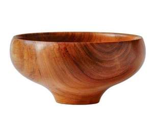 Grand bol de service en bois naturel fait à la main, style moderne, écologique, pour la cuisine, la salade, la soupe, le riz, la maison, l'hôtel, le restaurant - Product Image 4
