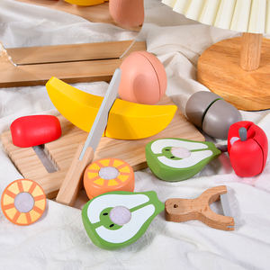 Ensemble de jouets <span class=keywords><strong>en</strong></span> <span class=keywords><strong>bois</strong></span> pour la préparation des aliments pour les tout-petits, ensemble de fruits à découper pour enfants, accessoires de <span class=keywords><strong>cuisine</strong></span> pour jeux d'imitation pour garçons et filles - Product Image 6