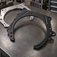 Plaque adaptatrice de transmission OEM personnalisée, plaque adaptatrice de transaxle moteur, fabrication de tôles usinées CNC