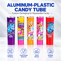Tabung Selai Saku Portabel untuk Pelajar, Tutup Ulir Aluminium-plastik, Cetak UV, Santai di Kampus, Makanan Manis, Mudah Dibawa