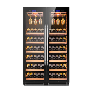 Nevera para Vinos Integrada de Lujo Jiufu, Doble Zona, Gabinete Grande, Enfriador Integrado JF-830S, Exhibidor de Vinos - Product Image 1