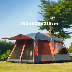 2 Kamers 1 Woonkamer Waterdicht Extra Grote Ruimte 8 Tot 12 Personen Familie Outdoor Camping Tent