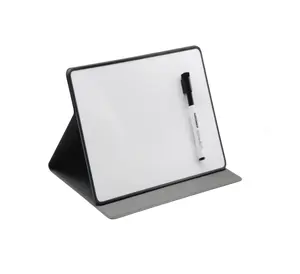 custom wholesale Desktop MDF Dry Erase Board Writing Whiteboard Notebook PU Leather whiteboard notepad memo pad notebook