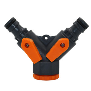塑料软管分离器<span class=keywords><strong>2</strong></span>路1/<span class=keywords><strong>2</strong></span> 3/4英寸内螺纹花园软管连接器自来水水龙头适配器带阀 - Product Image 6