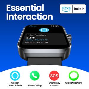 Nuovo Smartwatch 3 Plus con GPS Integrato, Alexa, Display AMOLED da 1,78 Pollici, Chiamate, IP68, Cinturino in Silicone, Unisex, Lunga Durata - Product Image 3