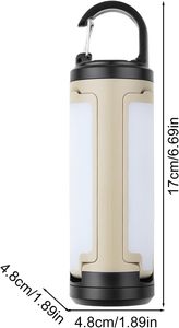 ไฟแคมป์ปิ้ง LED แบบชาร์จได้ 6 โหมด พับเก็บได้ ตัวเครื่องทำจาก ABS สำหรับใช้ภายใน/ภายนอกอาคาร ไฟฉายฉุกเฉินสำหรับเต็นท์ WADE-JS101 ABS Camping - Product Image 3