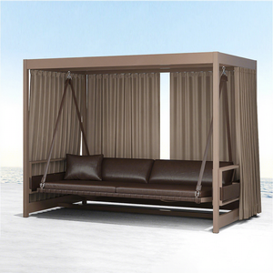 Mecedora de aluminio para patio al aire libre, tumbona, cama de día con dosel y columpio, hamaca - Product Image 1