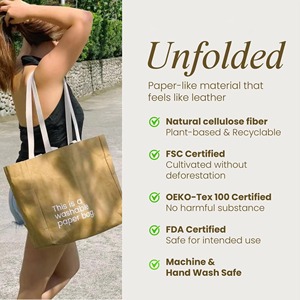 Sac fourre-tout en papier Tyvek écologique, recyclable, lavable, imperméable, durable, avec impression de logo personnalisé - Product Image 4