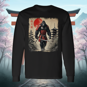 Samurai <b>Gorilla</b> Warrior Japan Art Long Sleeve <b>T</b>-<b>Shirt</b> - Product Image 3