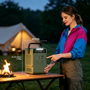 Station portable LiFePO4 60000mAh, charge rapide 140W, sortie AC 110V/220V, onde sinusoïdale pure, solaire, pour le camping nocturne - Product Image 3