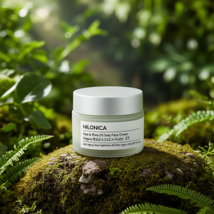 Crème visage quotidienne NILONICA Shea 25, beurre de karité biologique 25%, anti-âge, hydratation intense, tous types de peau, formule KBeauty - Product Image 3
