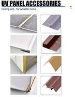 Panneau décoratif en plastique imperméable de feuille de marbre UV à haute brillance pour l'emboîtement de meubles de mur pour l'hôtel de salon de salle de bains