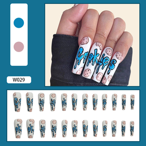 <span class=keywords><strong>Uñas</strong></span> <span class=keywords><strong>Acrílicas</strong></span> de Moda, Medianas y <span class=keywords><strong>Cortas</strong></span>, Estilo Ataúd, Punta Francesa, Manicura Delicada, <span class=keywords><strong>Uñas</strong></span> <span class=keywords><strong>Acrílicas</strong></span> de Presión, Dijes de <span class=keywords><strong>Uñas</strong></span> de Diseñador de Lujo - Product Image 3