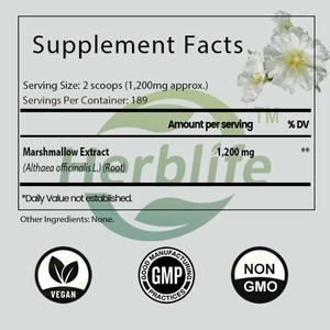 OEM ODM Private Label <b>Marshmallow</b> Root Extract Powder-High in Mucilage Soluble Fiber,Supports Digestive, Health Supplement,Vegan - Product Image 2