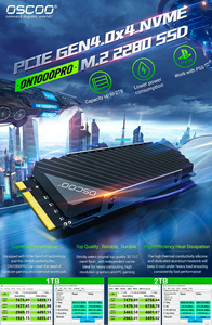 Ổ cứng SSD OSCOO Nvme tốc độ cao 7500MB/s M.2 với khả năng tản nhiệt cho PS5 512GB 1TB <span class=keywords><strong>2TB</strong></span> 4TB 8TB - Product Image 4